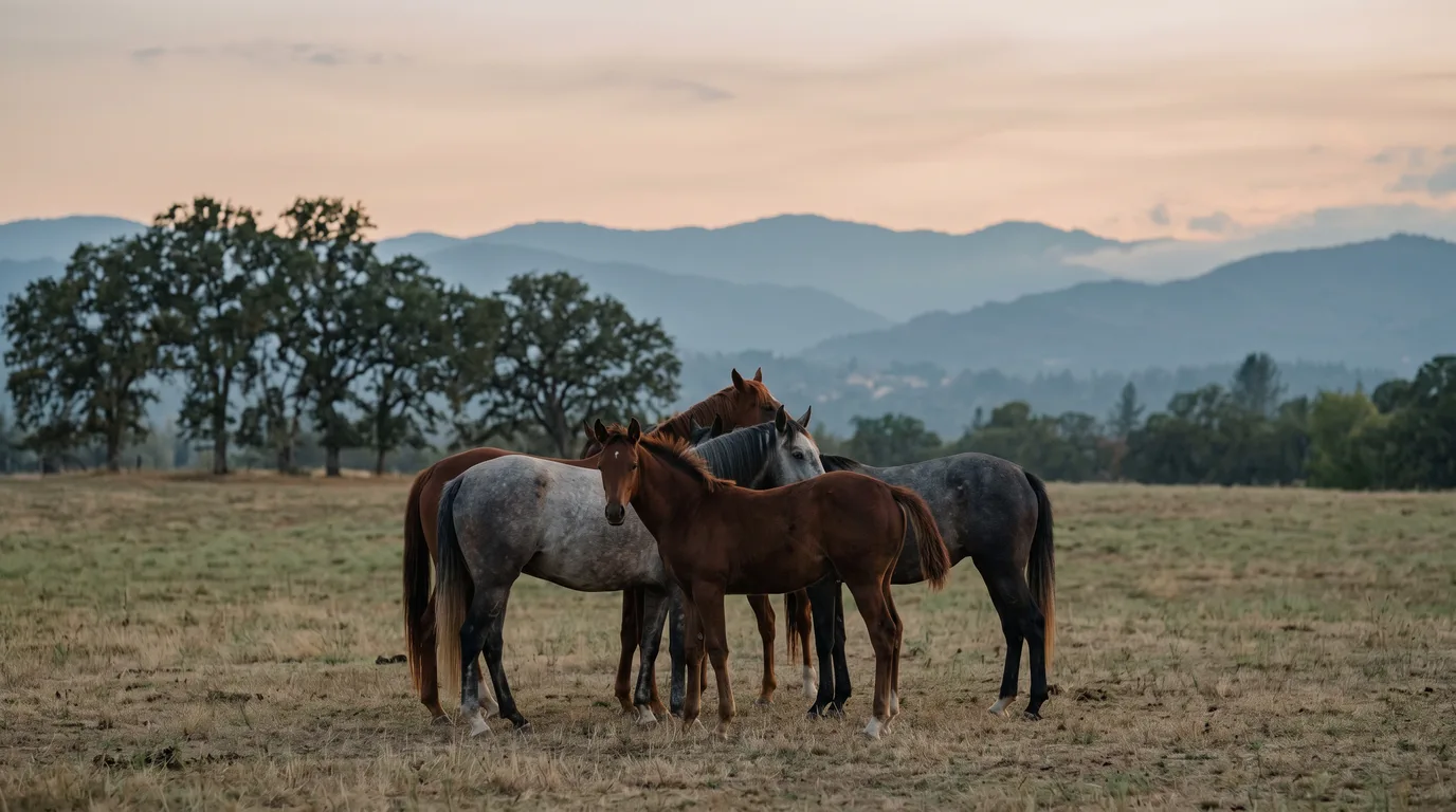Chevaux en liberté, Le Domaine d'Antonin, Isère